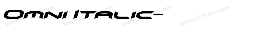 Omni Italic字体转换